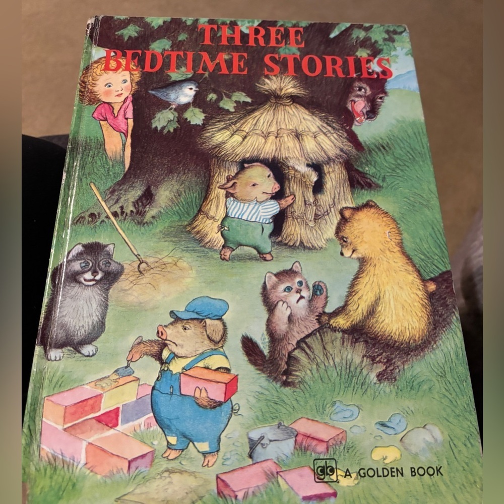 Three Bedtime Stories A Golden Book 1958 Pigs Bears Kittens Garth Williams VTG